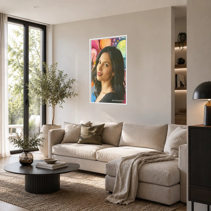 Wohnzimmer 1 mit Posterwandbild mit weißen Rahmen Kopie