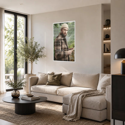 Wohnzimmer 1 mit Posterwandbild mit weißen Rahmen Kopie