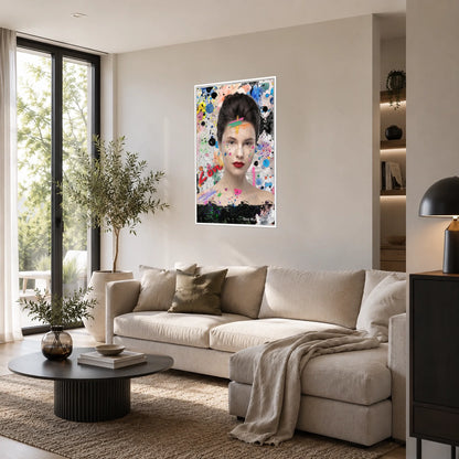 Wohnzimmer 1 mit Posterwandbild mit weißen Rahmen Kopie