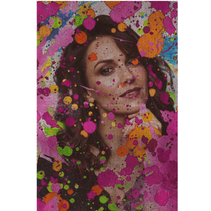 Detailansicht der personalisierten Poster in Hochformat "Flower Power"