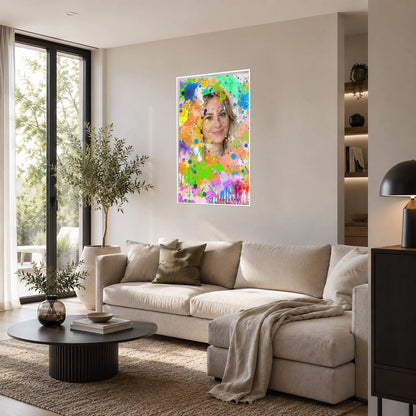 Wohnzimmer 1 mit Posterwandbild mit weißen Rahmen Kopie