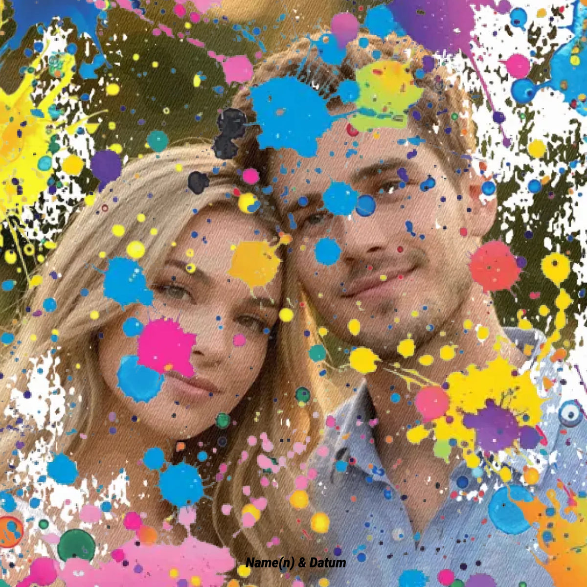 Personalisiertes Kunstwerk - Wandbild "Splash Colors"